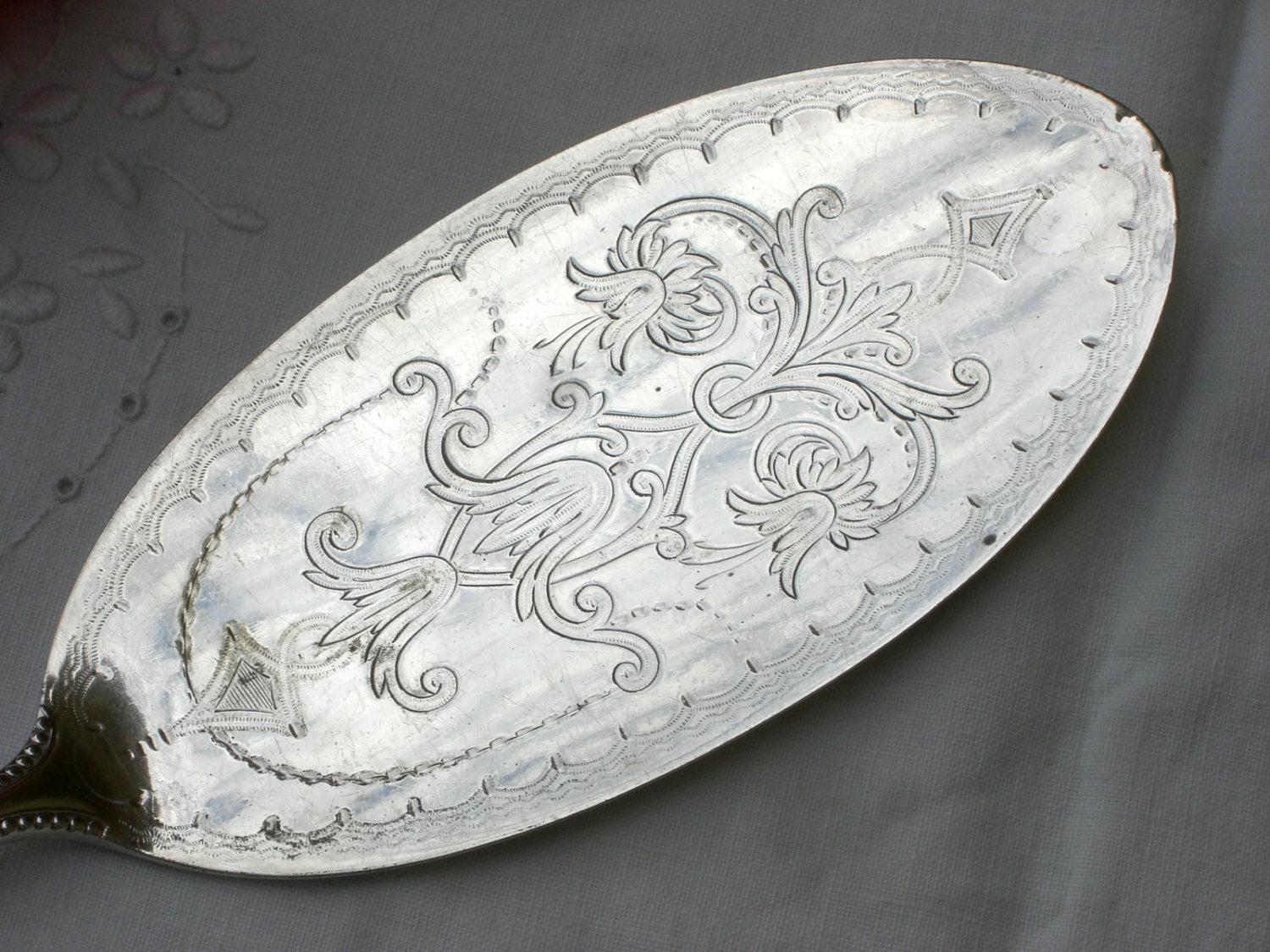 Antique Silver Plate Serving Set: Mappin and Webb Buffet Fork
