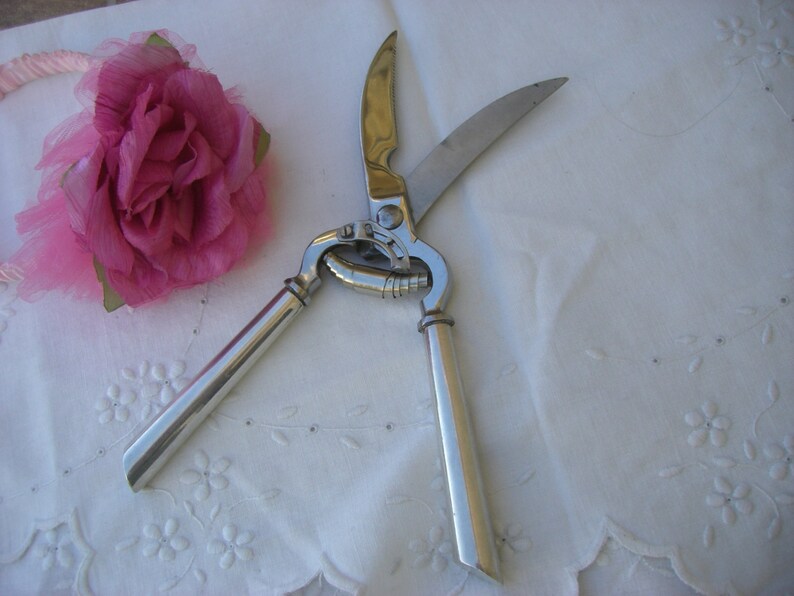 Free Shipping Poultry Shears Vintage Sterling Silver Handles by Stieff Persona