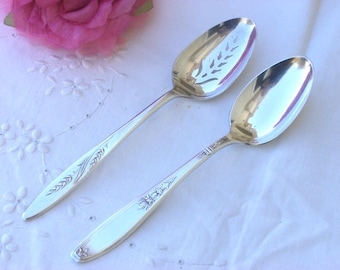 Tablespoons X 2 Silver Plate in a Mix of Patterns - Vintage