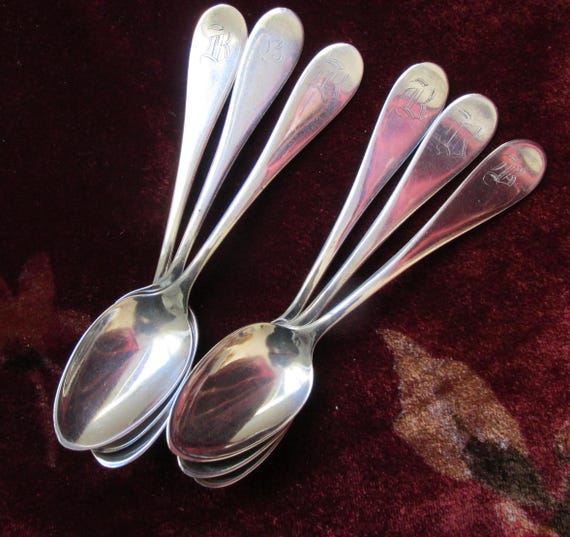 Silver Demitasse Spoons Set of With 