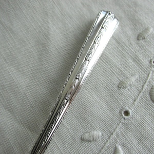 Tenedor para mariscos o cócteles con diseño "Roseanne" en plata - Vintage