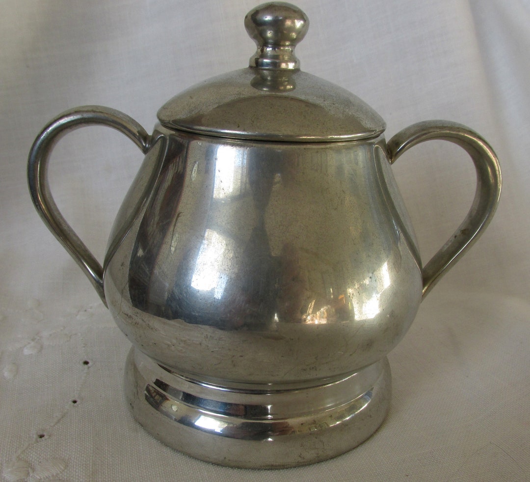 Sugar Bowl in Pewter - Vintage - Etsy