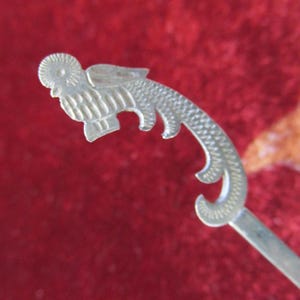 Silver Demitasse Spoon with Bird on Handle - Vintage