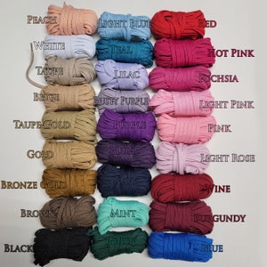 Korsettspitze, Schnürschnur, 8 Meter Länge, weiß, rot, schwarz, pflaume, altgold, weinrot, pfirsich, blau, flieder, petrol, marineblau, grün, rosa,