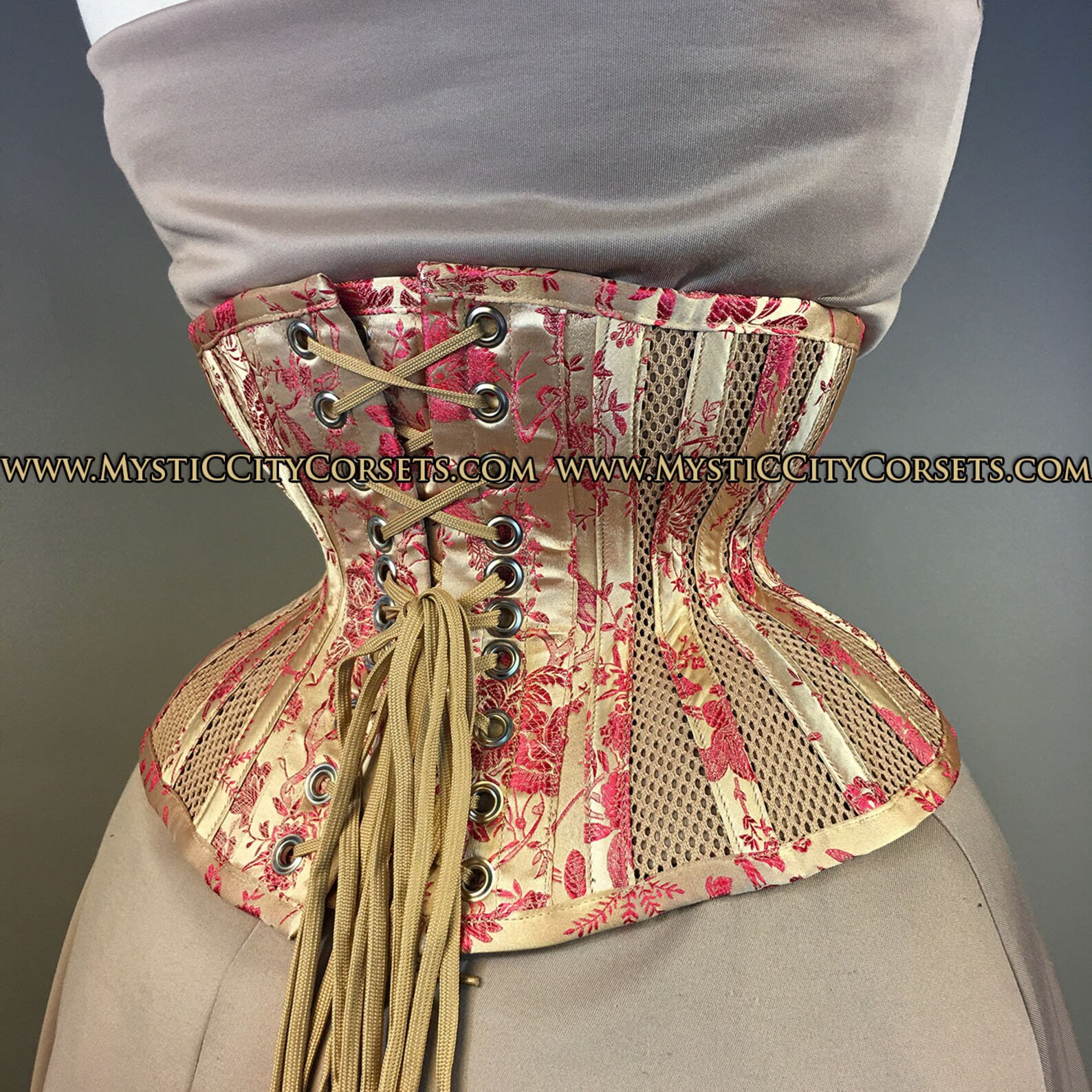 Wacpie MCC-20 Mesh, Waspie Corset Underbust Waist Training Tightlacing Steel ...