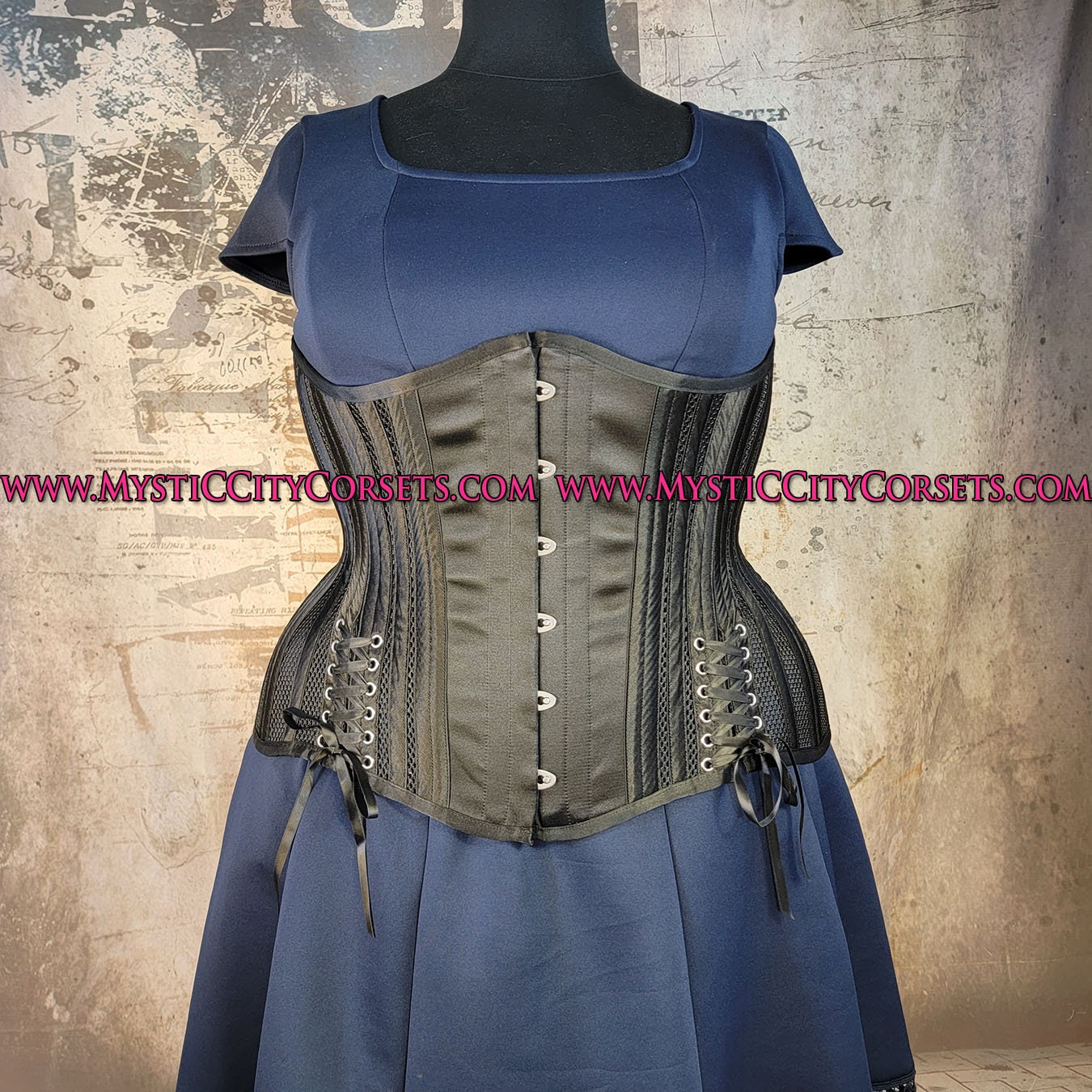 New MCC-83 plus size corset mesh underbust corset waisttraining tightlacing MystiC City Corsets