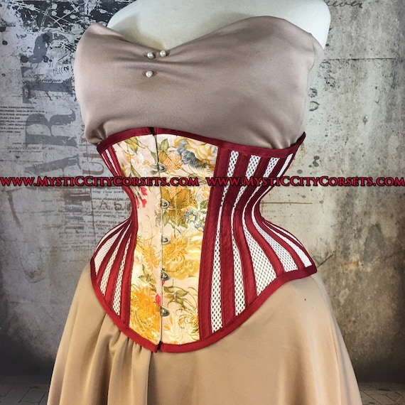 New MCC 38X Satin mesh Underbust Tightlacing Waist Training Corset Mystic City Corsets Etsy