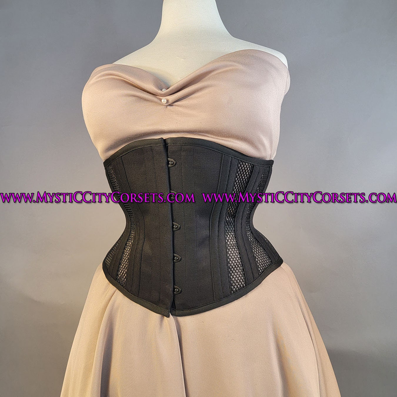 New MCC-98 Black Cotton/mesh Underbust Tightlacing Waist