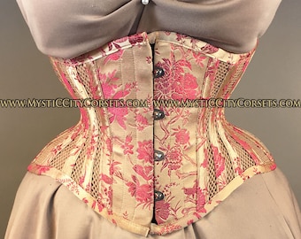 MCC-20 Mesh, waspie corset underbust waist training tightlacing steel boned corset  MystiC City Corsets