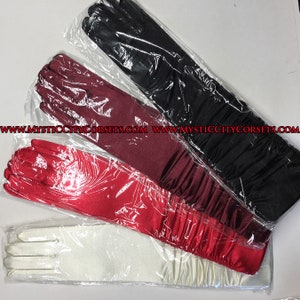 Long Satin Gloves 16&quot;
