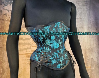 New MCC-58 with hip ties Brocade Underbust tightlacing waist training corset MystiC City Corsets