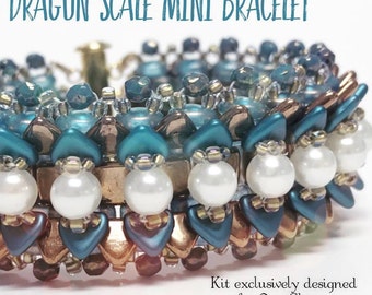 Dragonscale mini bracelet kit, teal