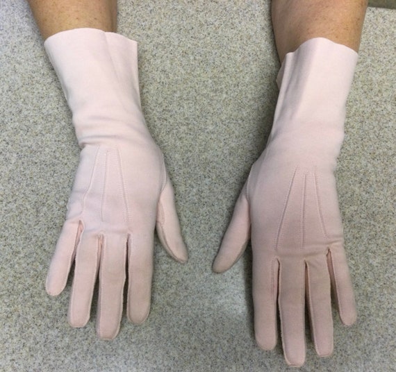 Vintage Grandoe Pale Pink Dress Gloves Etsy