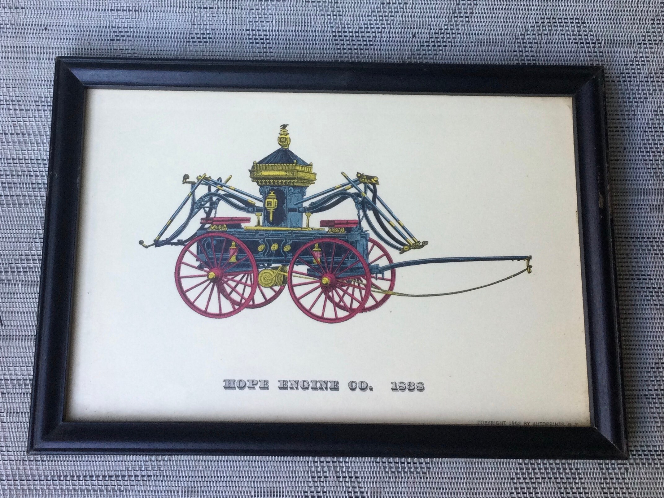 Vintage Fire Truck Prints Etsy