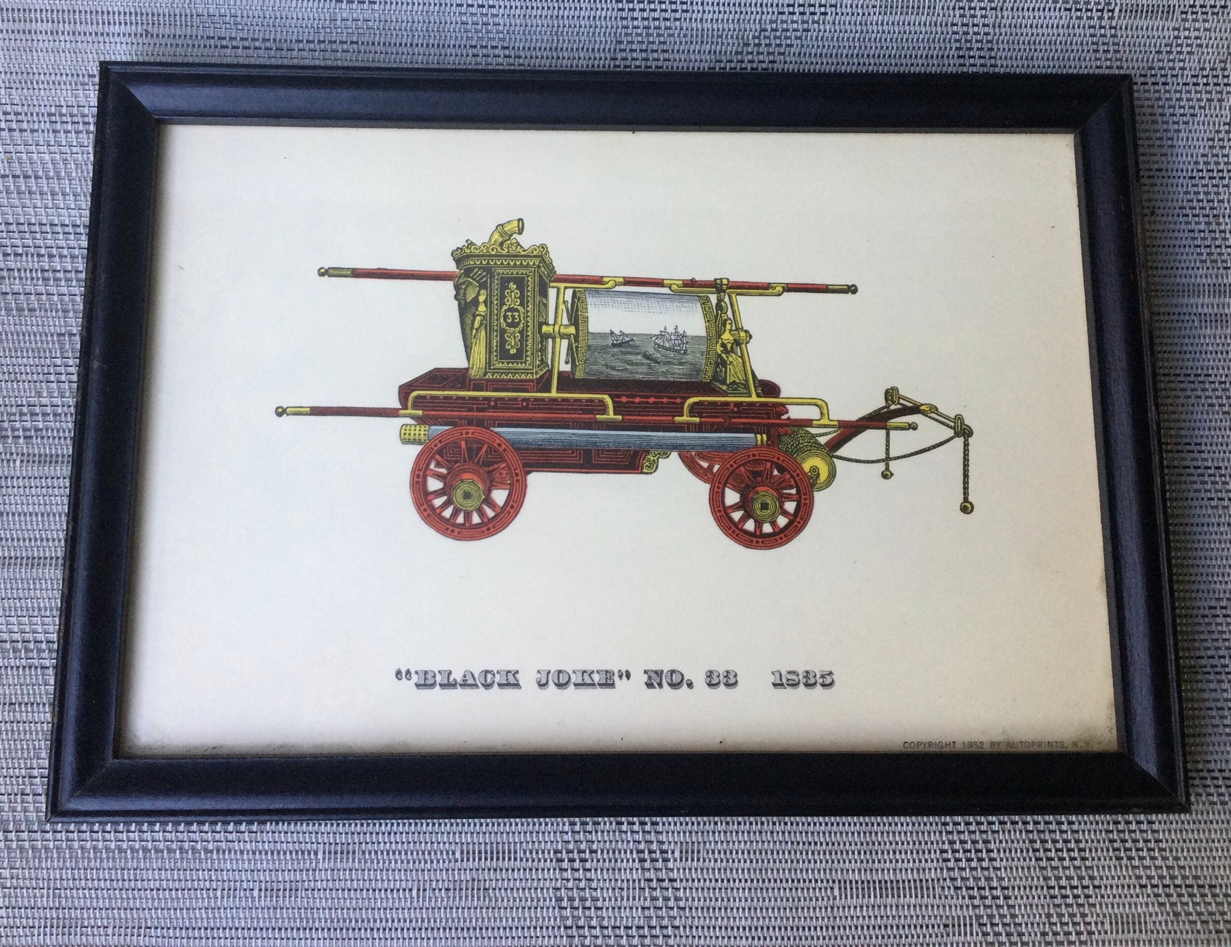 Vintage Fire Truck Prints Etsy