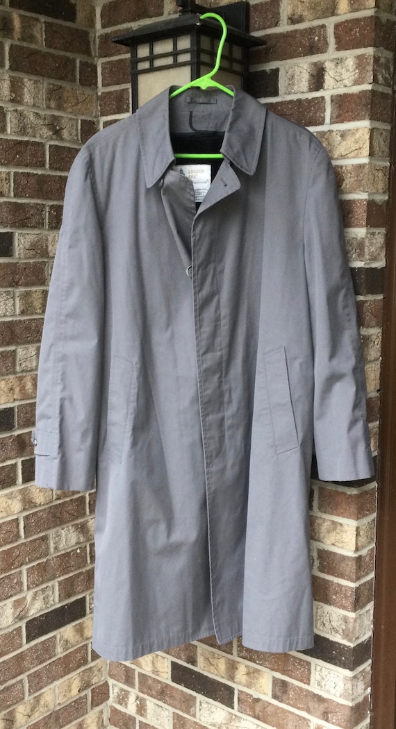 London Fog Gray Lined Trench Coat