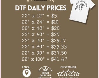 LA Pickup ONLY - Custom DTF Gang Sheet, dtf Transfers, Direct to Film Transfer, Personalized Heat Print, Bulk dtf Sheet, Ready to Press