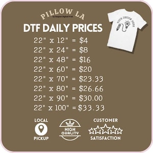 LA Pickup ONLY - Custom DTF Gang Sheet, dtf Transfers, Direct to Film Transfer, Personalized Heat Print, Bulk dtf Sheet, Ready to Press