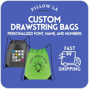 Personalized Drawstring Bag - Custom Design - Perfect for Gym, School, Travel, and More