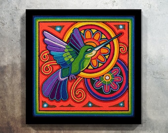 Mexican decor, Mexican Art, Mexican Print, Mexican Painting, Mexican Digital Art, Huichol Print, Mexican wall art, Digital Print,Huichol Art