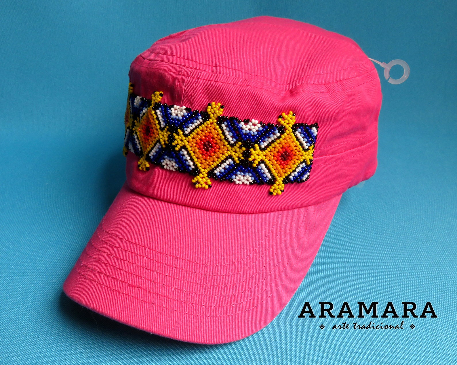 Huichol Beaded Cap Trucker hat Baseball Cap Snapback cap Etsy