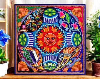 絵画、額入り、ハンドメイド、メキシコ 絵画、額入り、ハンドメイド、メキシコ