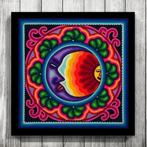 Mexican decor, Huichol Art, Huichol Print, Mexican Digital Art, Mexican Painting, Digital Print, Mexican Print, Mexican Art,Mexican wall art