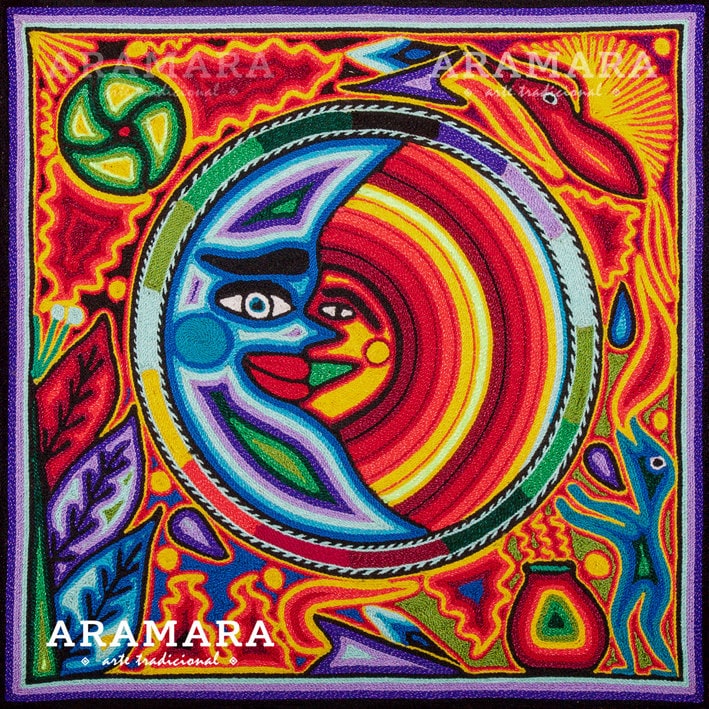 Mexican Print Mexican Art Mexican Wall Art Huichol Art Etsy UK