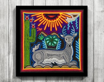 Digital Print, Mexican Art, Huichol Art, Mexican decor, Mexican Print, Mexican wall art, Mexican Digital Art, Huichol Print,Mexican Painting