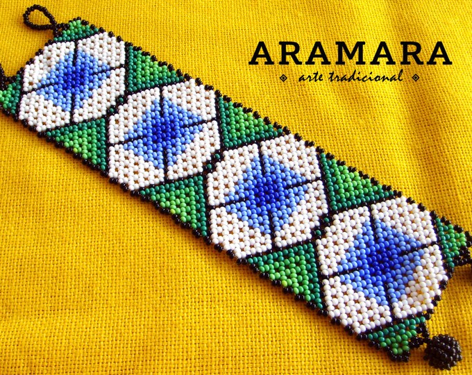 Mexican Bracelet, Mexican Jewelry, Native Jewelry, Folk Art, Huichol