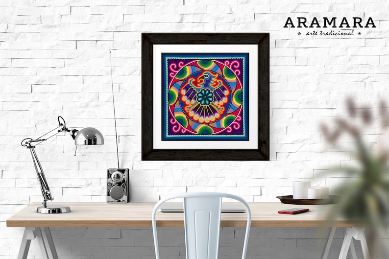 Digital Print Mexican Art Mexican Wall Art Huichol Print Etsy