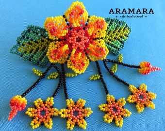 Huichol Fair Trade Indigenous Made Beaded Butterfly Hair 