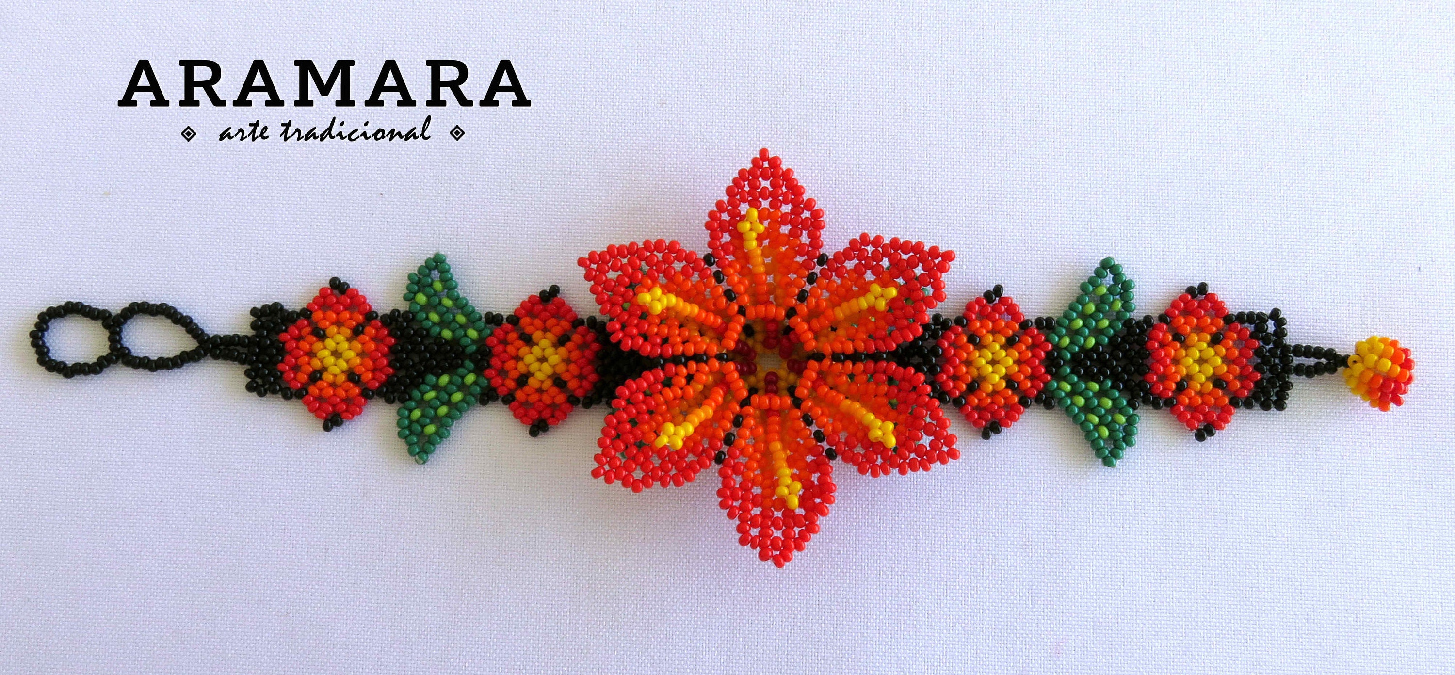 Mexican Jewelry, Folk Art, Mexican Bracelet, Huichol Bracelet