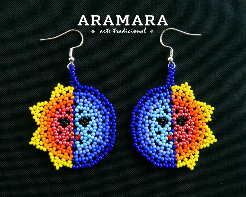Mexican Jewelry Huichol Jewelry Mexican Earrings Mexican Etsy