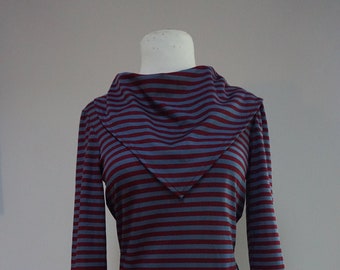 Vintage 1970s Red and Blue Striped Long-Sleeve Shirt & Matching Bandana | Schrader Sport