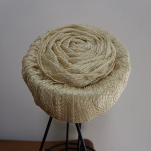 Vintage 1950s Cream-Colored Straw Raffia Breton/Pillbox Hat
