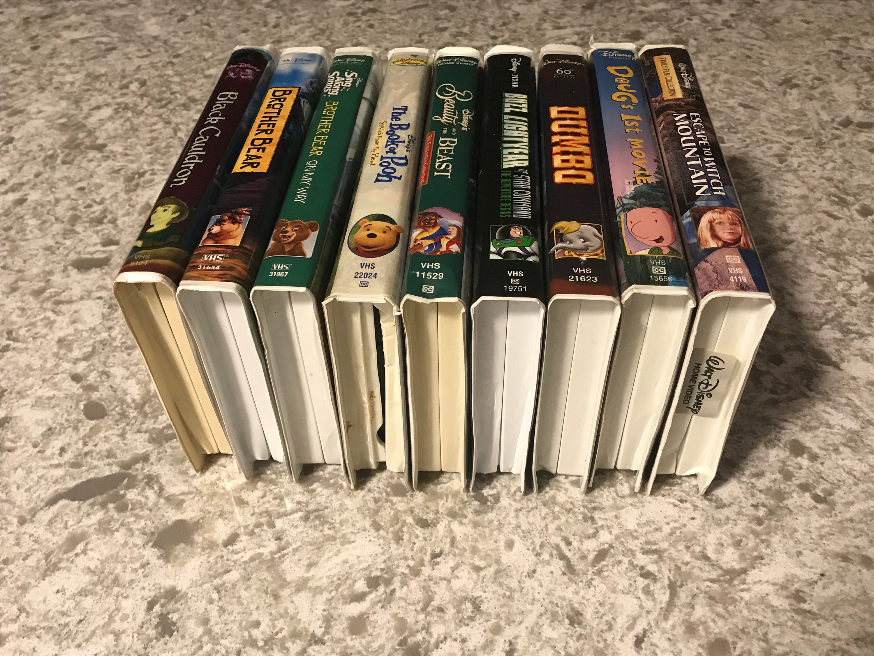 Vintage Disney VHS Tapes Brother Bear Black Cauldron Beauty Etsy