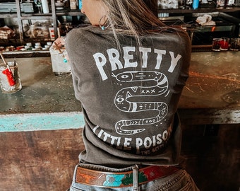 Pretty Little Poison Shirt, Country Rock Shirt, Graphic Tee, Cowboy Tee, Country Music Tee, Festival Tee, Concert Shirt, Rode