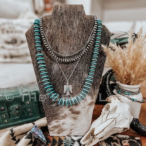 Cowhide Multiple Necklace Jewelry Stand / Western Jewelry Organizer /  Necklace Holder / NFR Rodeo Cowgirl Gift / Gift idea for her