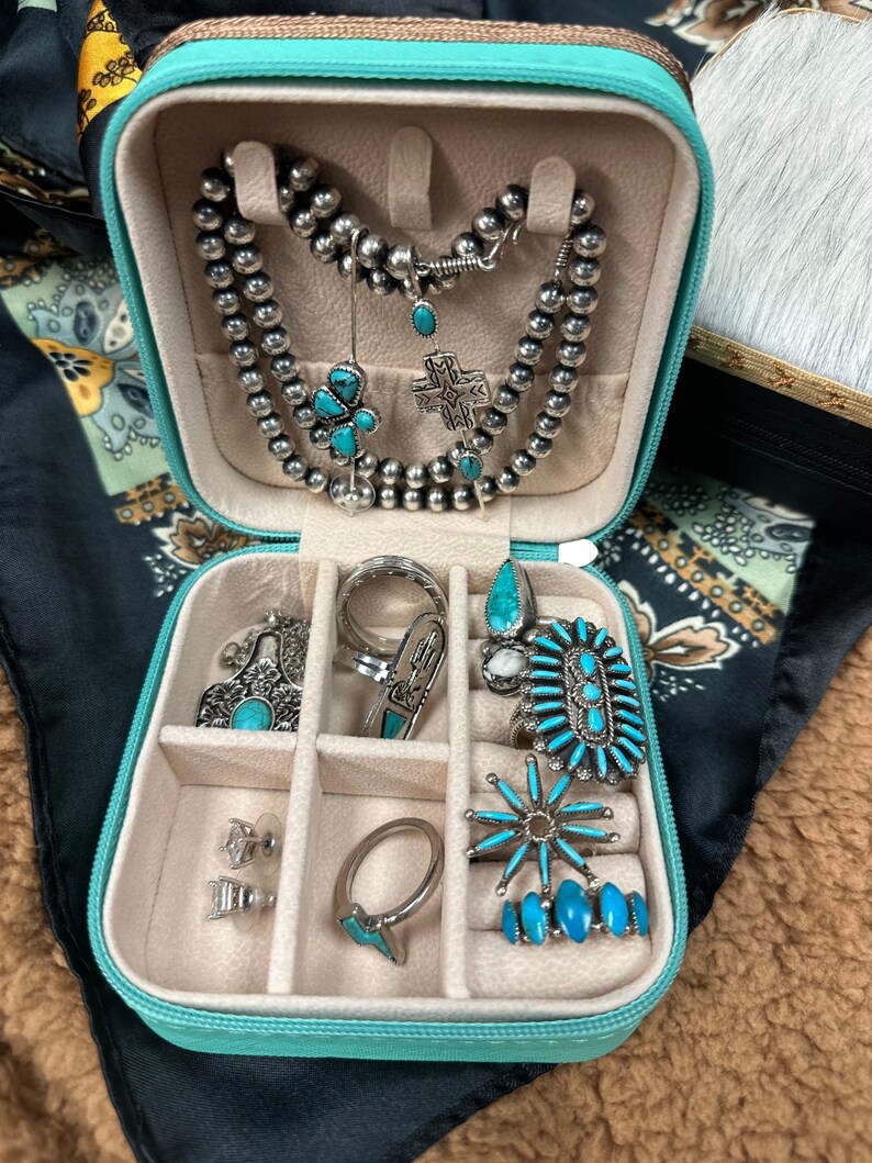 Cowhide Jewelry Organizer Travel Case / Jewelry Organizer Box Etsy