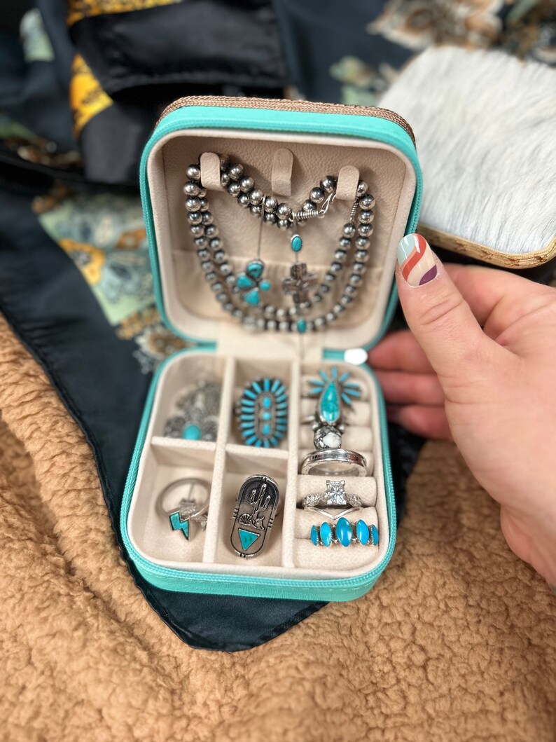 Cowhide Jewelry Organizer Travel Case / Jewelry Organizer Box Etsy