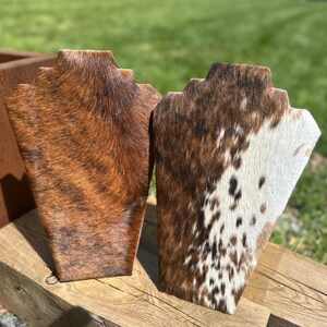 Cowhide Multiple Necklace Jewelry Stand / Western Jewelry Organizer /  Necklace Holder / NFR Rodeo Cowgirl Gift / Gift idea for her