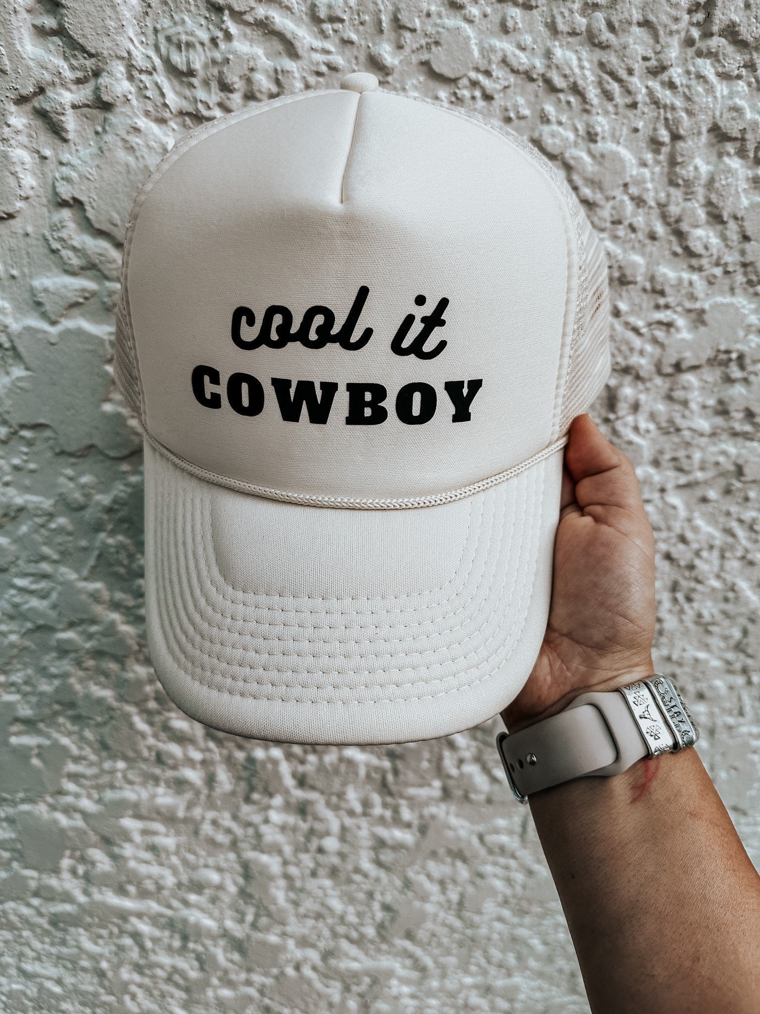 Discover Cool It Cowboy Hat, Nashville Style Trucker Hat | Bachelorette Girls Weekend Hat | Cowboy Trucker Hat