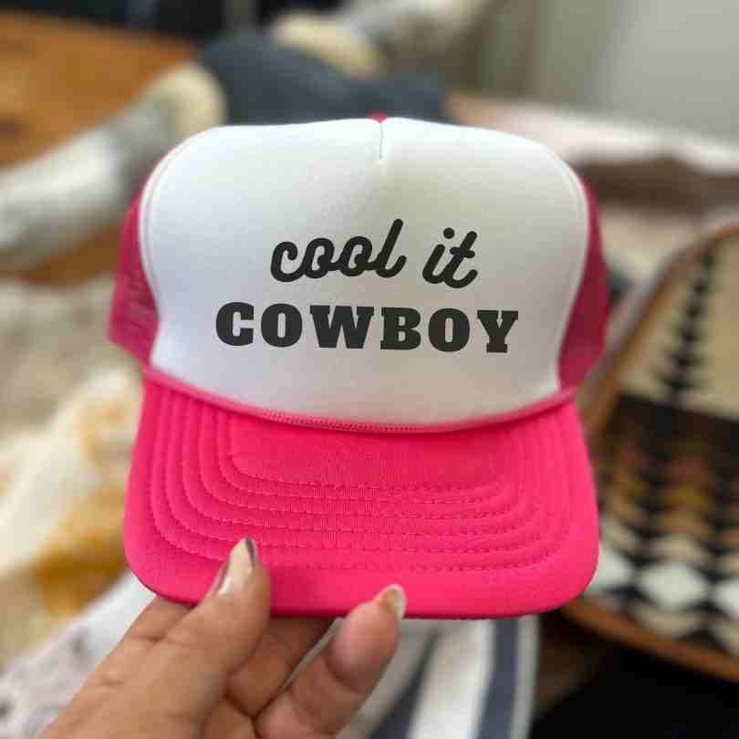 Discover Cool It Cowboy Hat, Nashville Style Trucker Hat | Bachelorette Girls Weekend Hat | Cowboy Trucker Hat