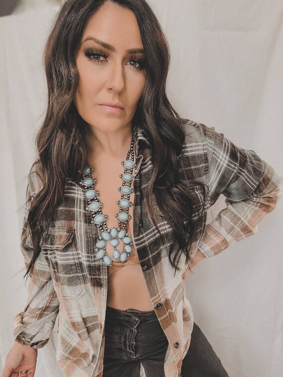 TURQUOISE OMBRE FLANNEL //gypsy Style 