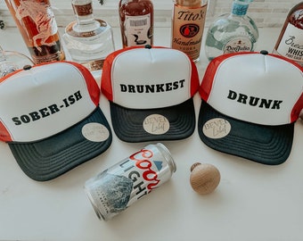 Drunkest Vacation Hat, Group Party hat, Bachelorette Hat, Birthday Gift, 21 Birthday Gift, Let's Get Nashty Hat, Funny Gifts under 30