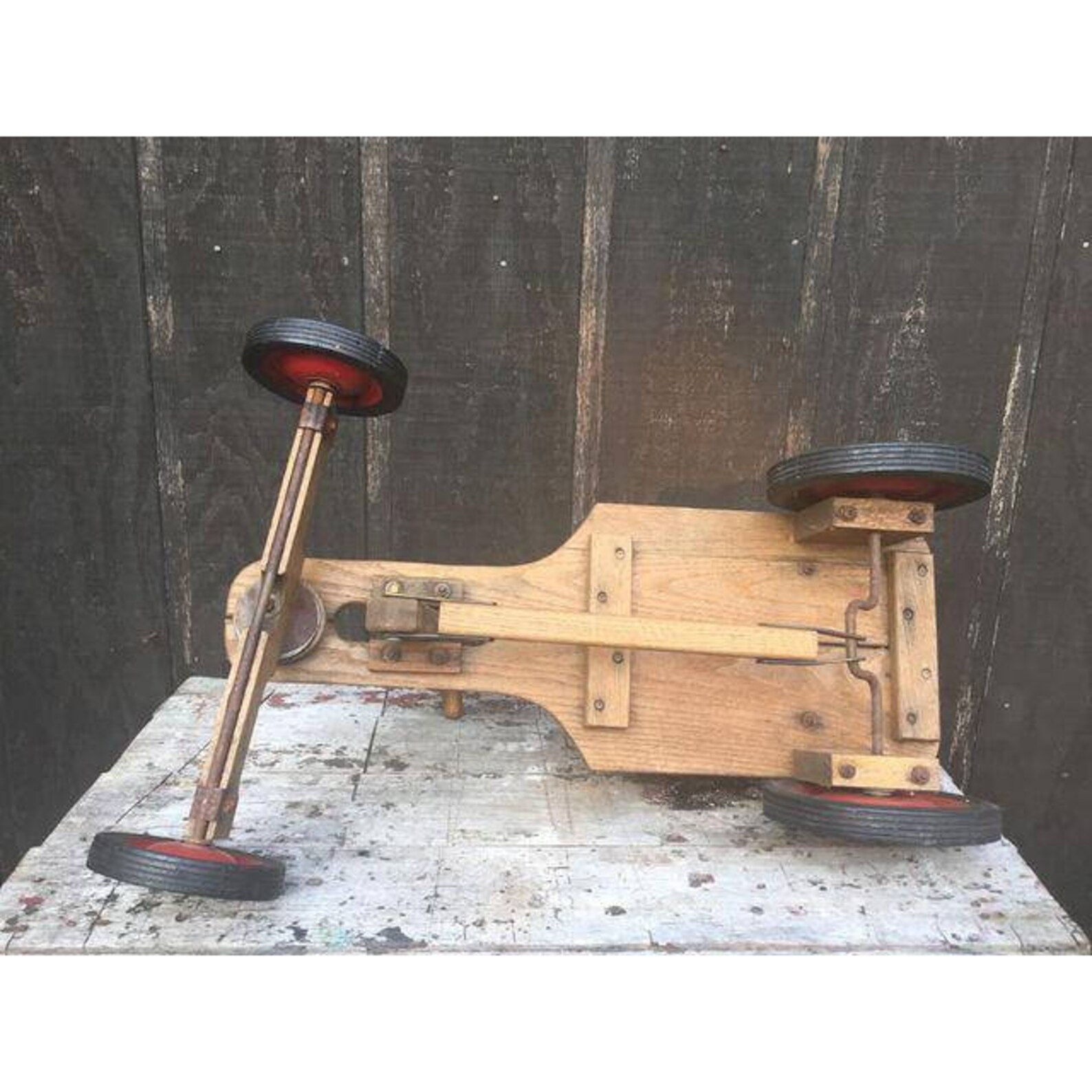 Vintage Wooden Irish Mail Cart Etsy