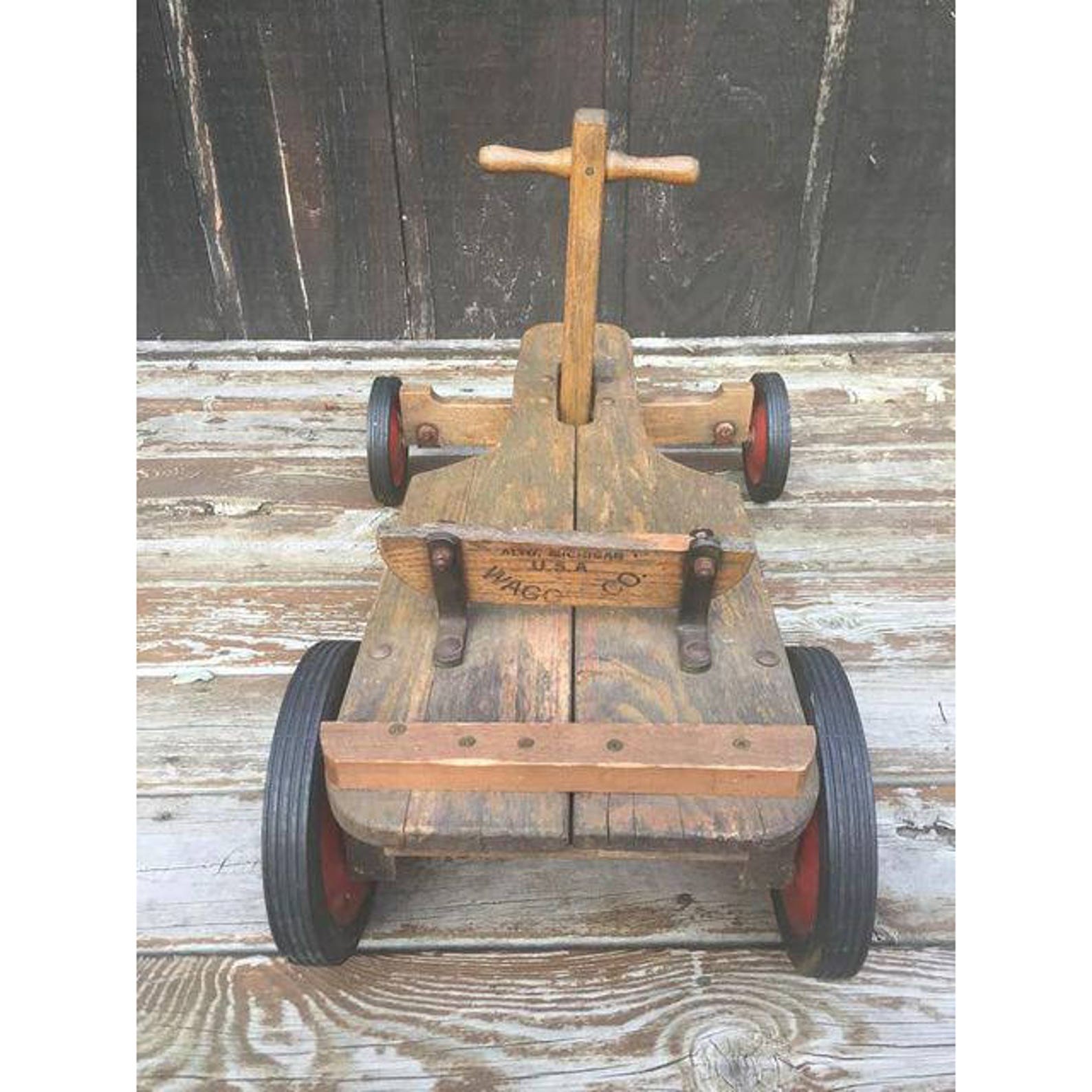 Vintage Wooden Irish Mail Cart Etsy