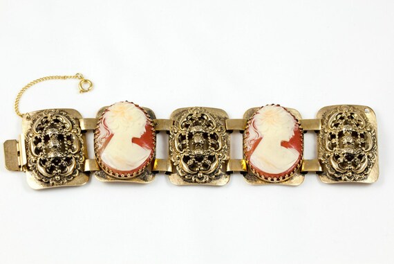 Cameo Panel Bracelet c.1950s - image 2