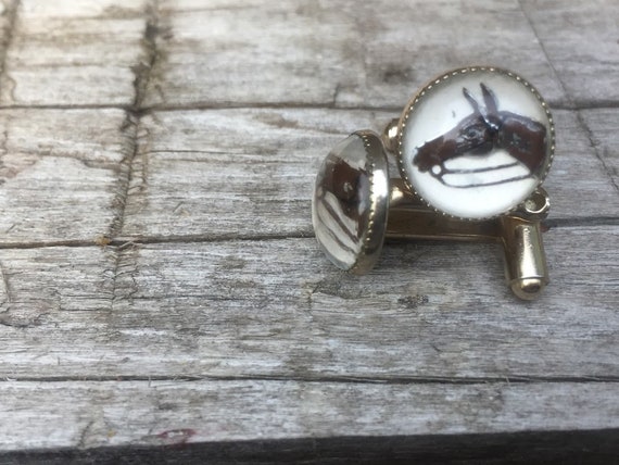 horse head vintage cuff - Gem
